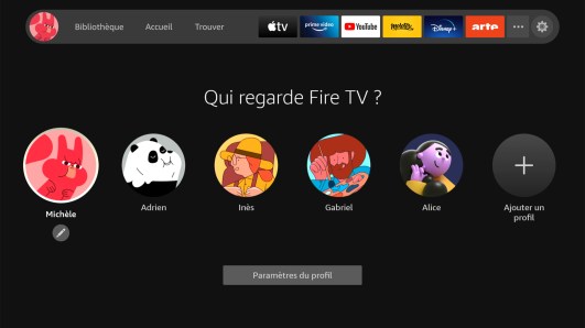 La nouvelle interface Fire TV ajoute les profils // Source : Amazon