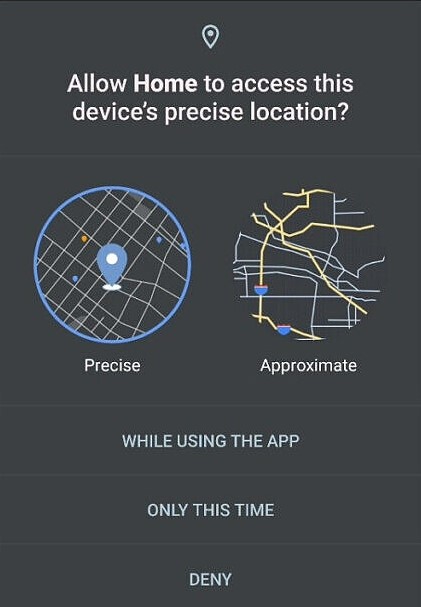 Android 12 autorisation position