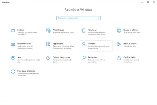 Comment créer un compte local sur son PC Windows 10 avec le panneau Paramètres 02