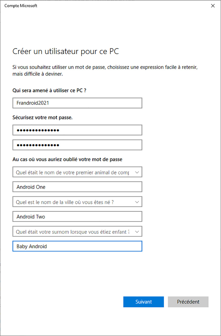 Comment créer un compte local sur son PC Windows 10 avec le panneau Paramètres 07