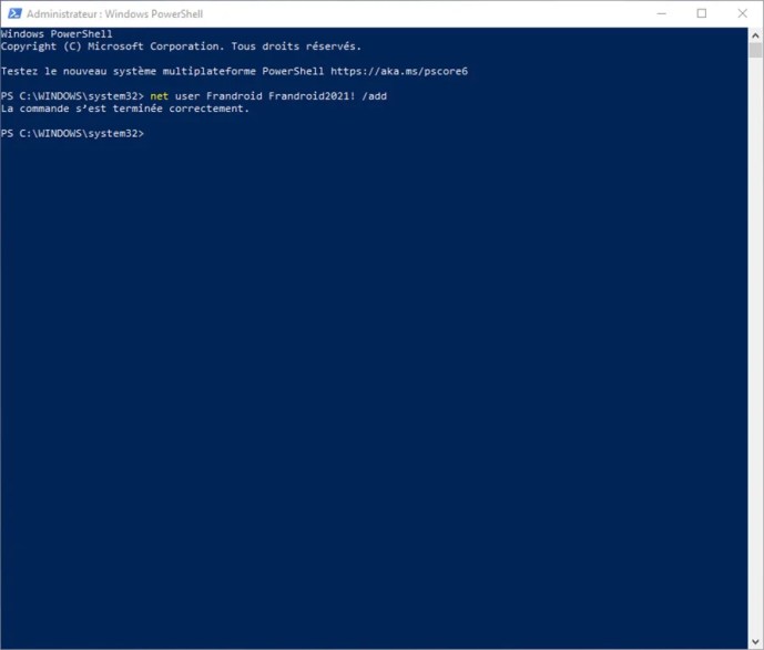 Comment créer un compte local sur son PC Windows 10 avec une ligne de commande 03