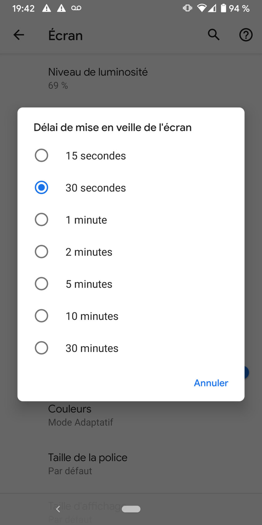 Comment régler le délai de mise en veille sur Android 05