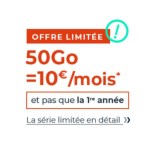 Ce forfait mobile 50 Go est à 10 €/mois et pas que la première année