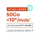 Ce forfait mobile 50 Go est à 10 €/mois et pas que la première année