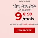 Le forfait Série Free passe de 70 à 80 Go, toujours pour 9,99 € par mois