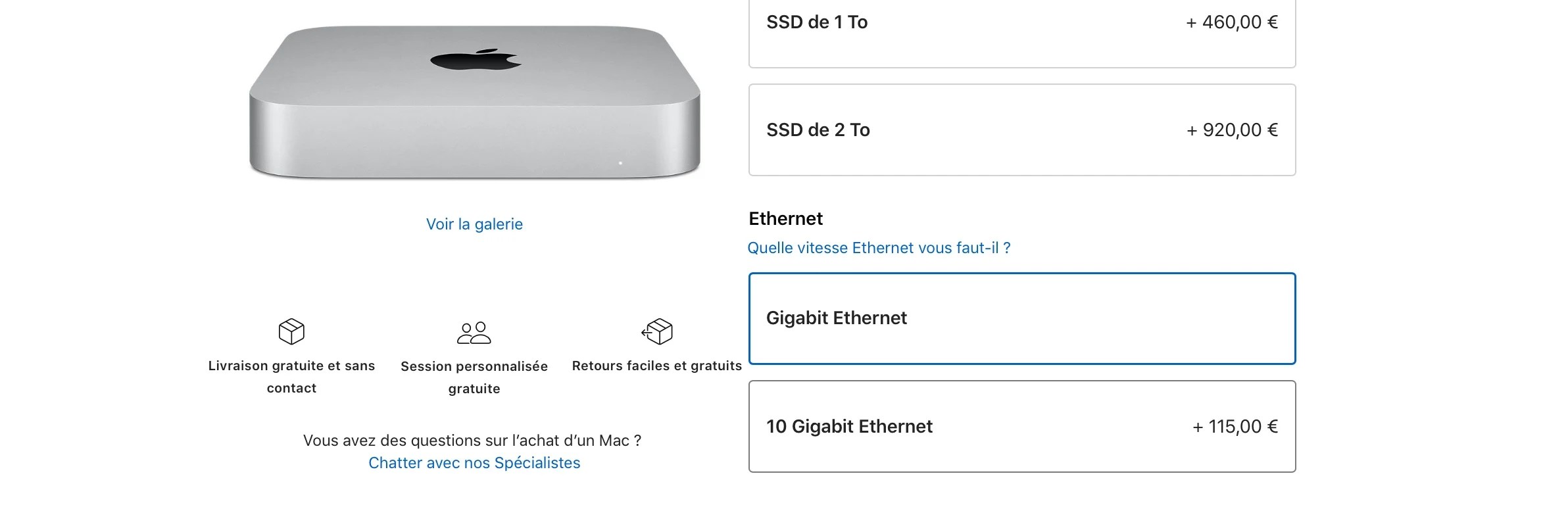 Mac Mini M1 Ethernet 10 Gigabit option