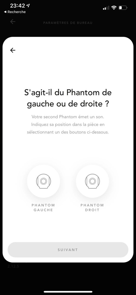 Configuration en stéréo des enceintes Phantom I de Devialet