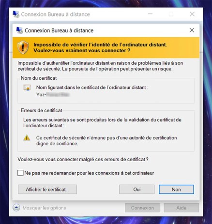 Prise de contrôle à distance d’un PC sous Windows 10 05