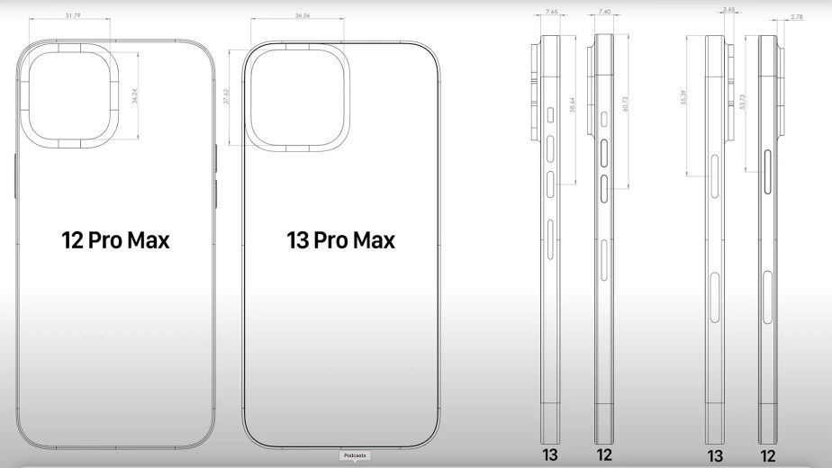 Les dimensions de l'iPhone 13 Pro max seraient plus importantes que l'iPhone 12 Pro max.