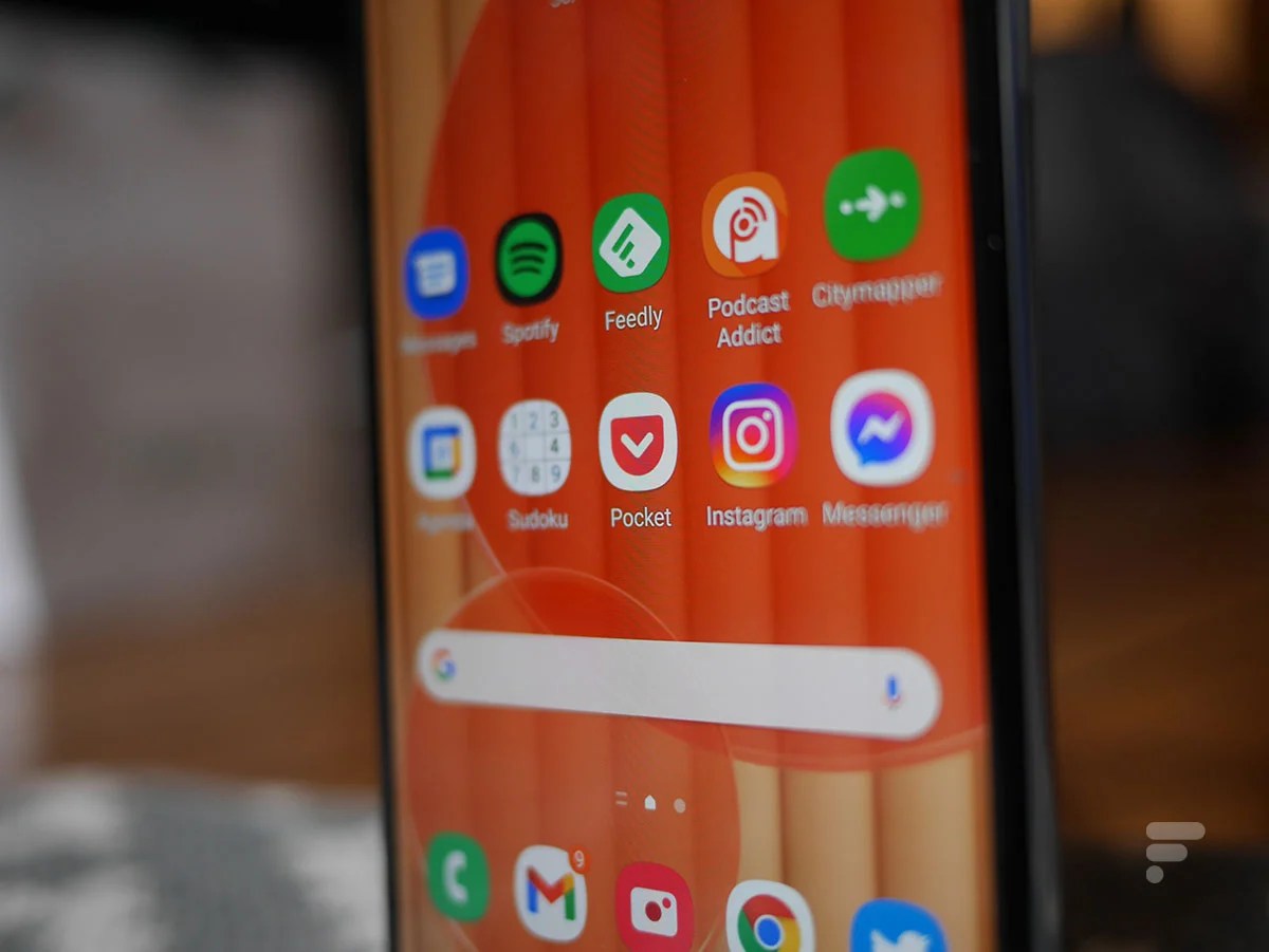 L'écran du Samsung Galaxy A72