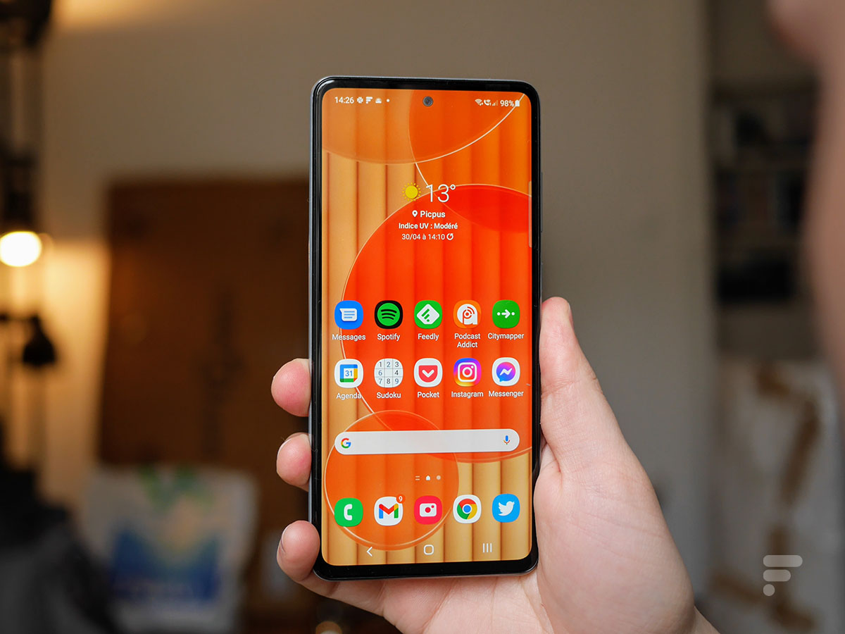 La face avant du Samsung Galaxy A72