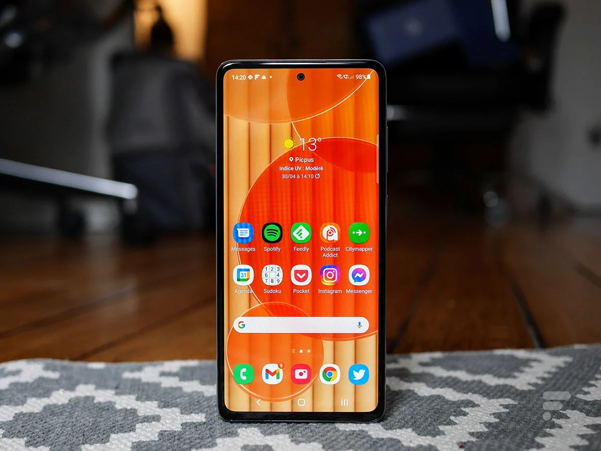 La face avant du Samsung Galaxy A72