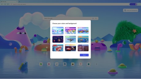 Microsoft Edge Kids possède de nombreux thèmes pour les enfants.