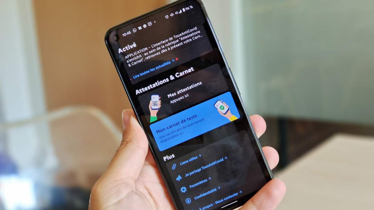 TousAntiCovid Carnet