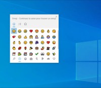 Le sélecteur d'emoji de Windows 10 // Source : Microsoft