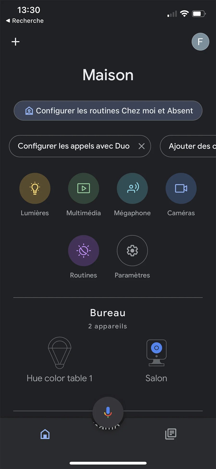 Capture app Google Home réinitialisation 01