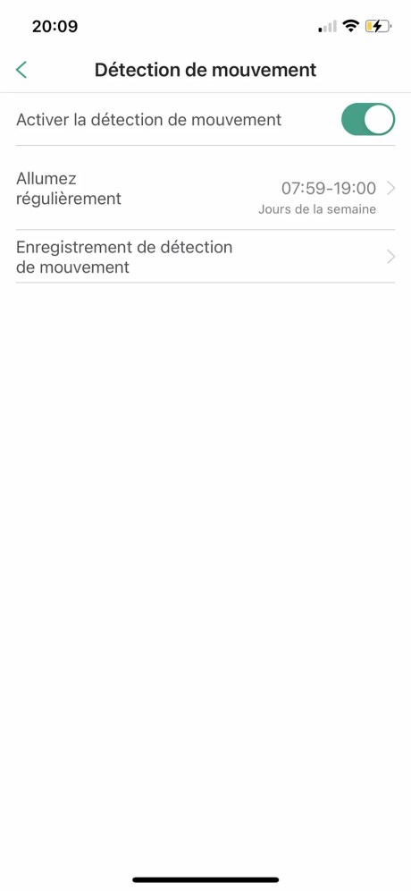 Ici, vous lancez le mode surveillance de la caméra // Source : Frandroid / Yazid Amer