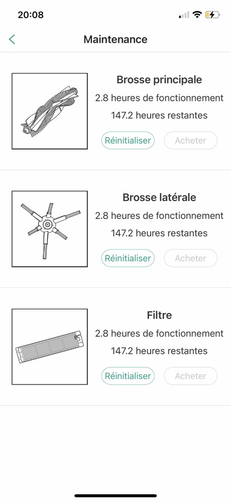 Trois consommables sont à surveiller // Source : Frandroid / Yazid Amer