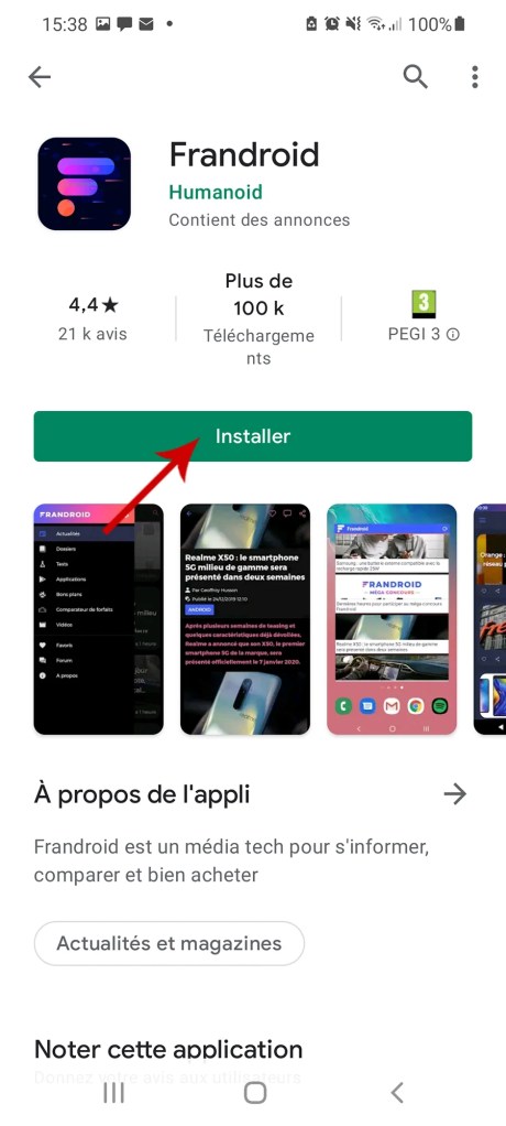 Comment télécharger une appli à partir du Google Play Store et sans le Play Store 6-01