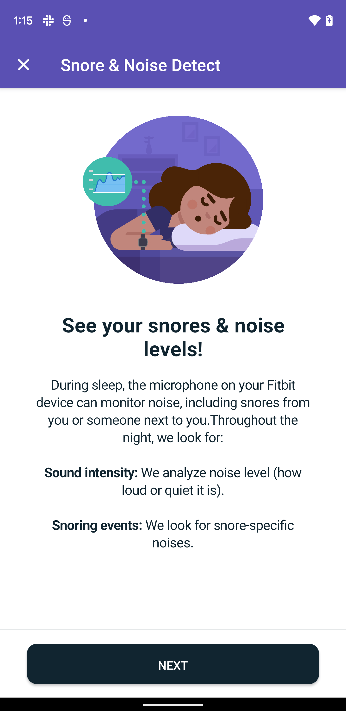 Fitbit Snore 1