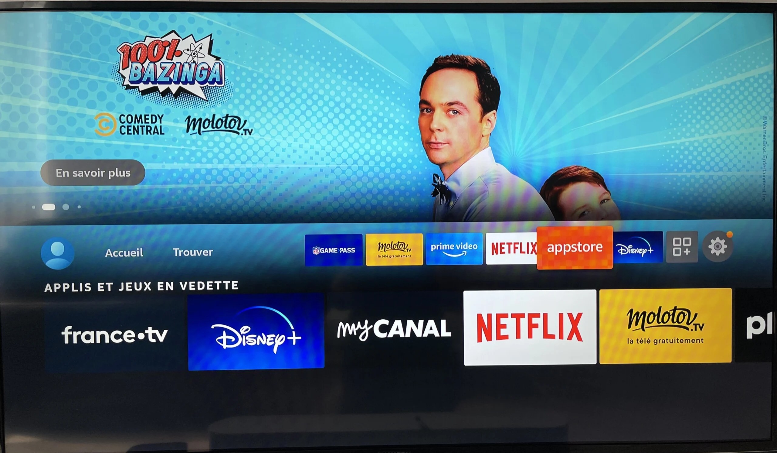 L'interface Amazon Fire TV // Source : Frandroid