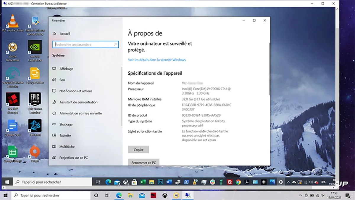 Prise de contrôle à distance d’un PC sous Windows 10 1200