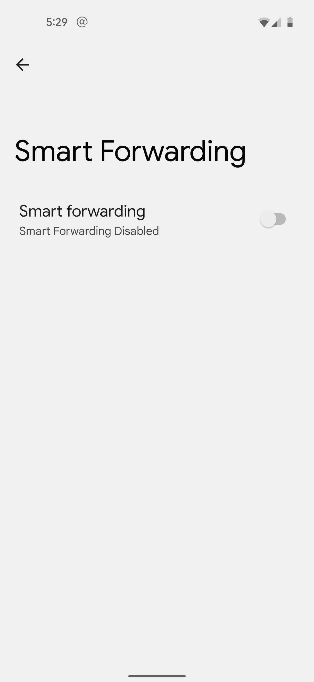 L'interface du futur Smart Forwarding sur Pixel 5.