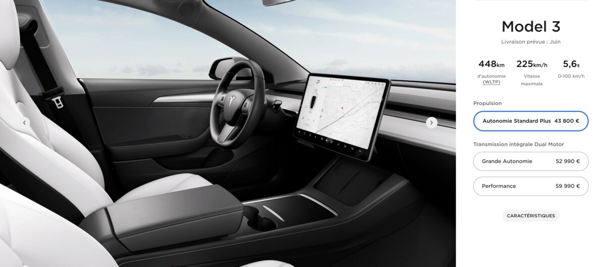 Tesla Model 3 Prix