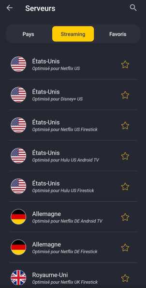 Serveurs streaming CyberGhost