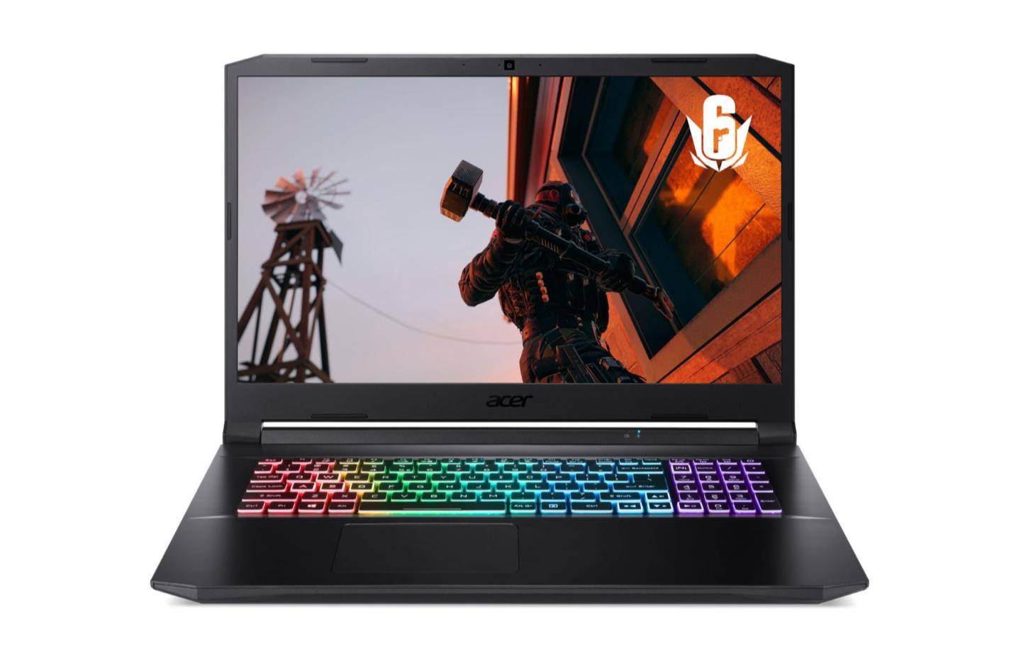 Le PC portable Acer Nitro AN517-41-R9WP et son clavier rétroéclairé de différentes couleurs