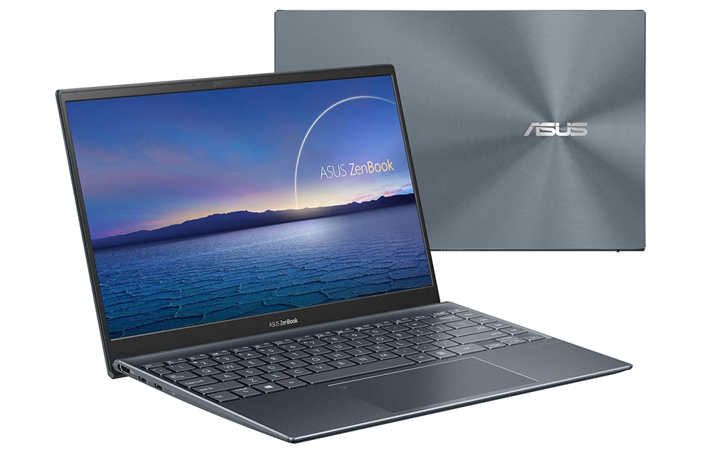 Le Asus ZenBook UX425EA vu de devant et de derrière