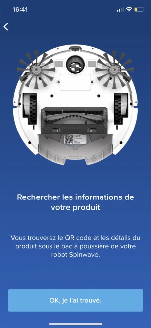 Le QR Code caché par le bac à poussière est essentiel pour valider l'installation // Source : Frandroid / Yazid Amer