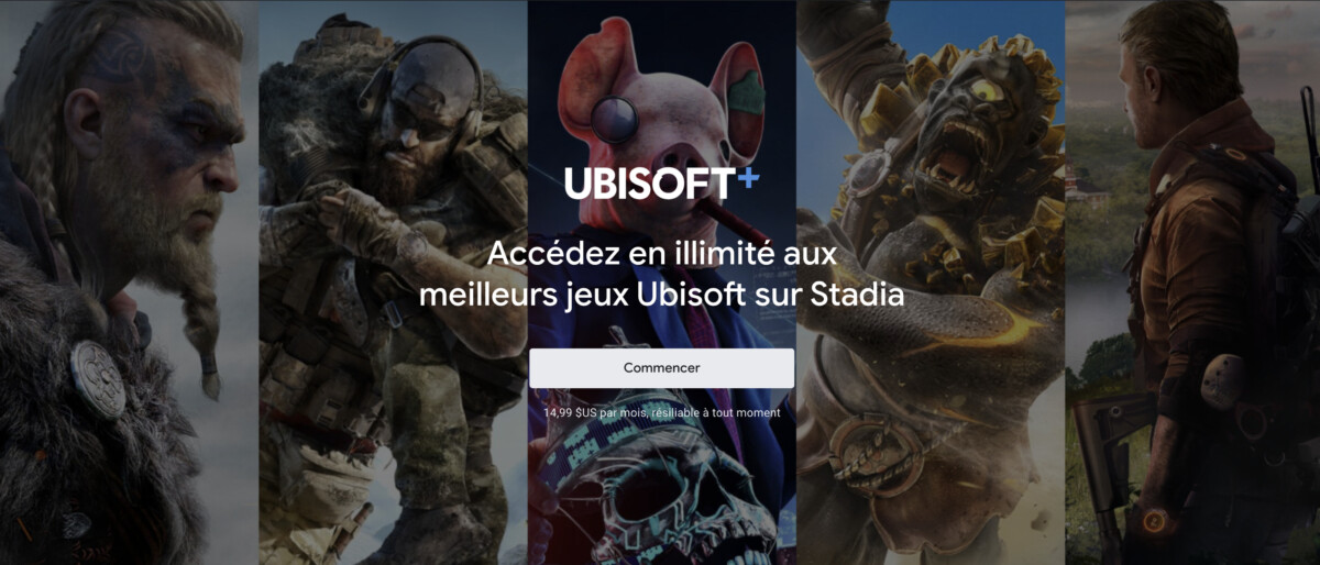 Ubisoft+ sur Google Stadia