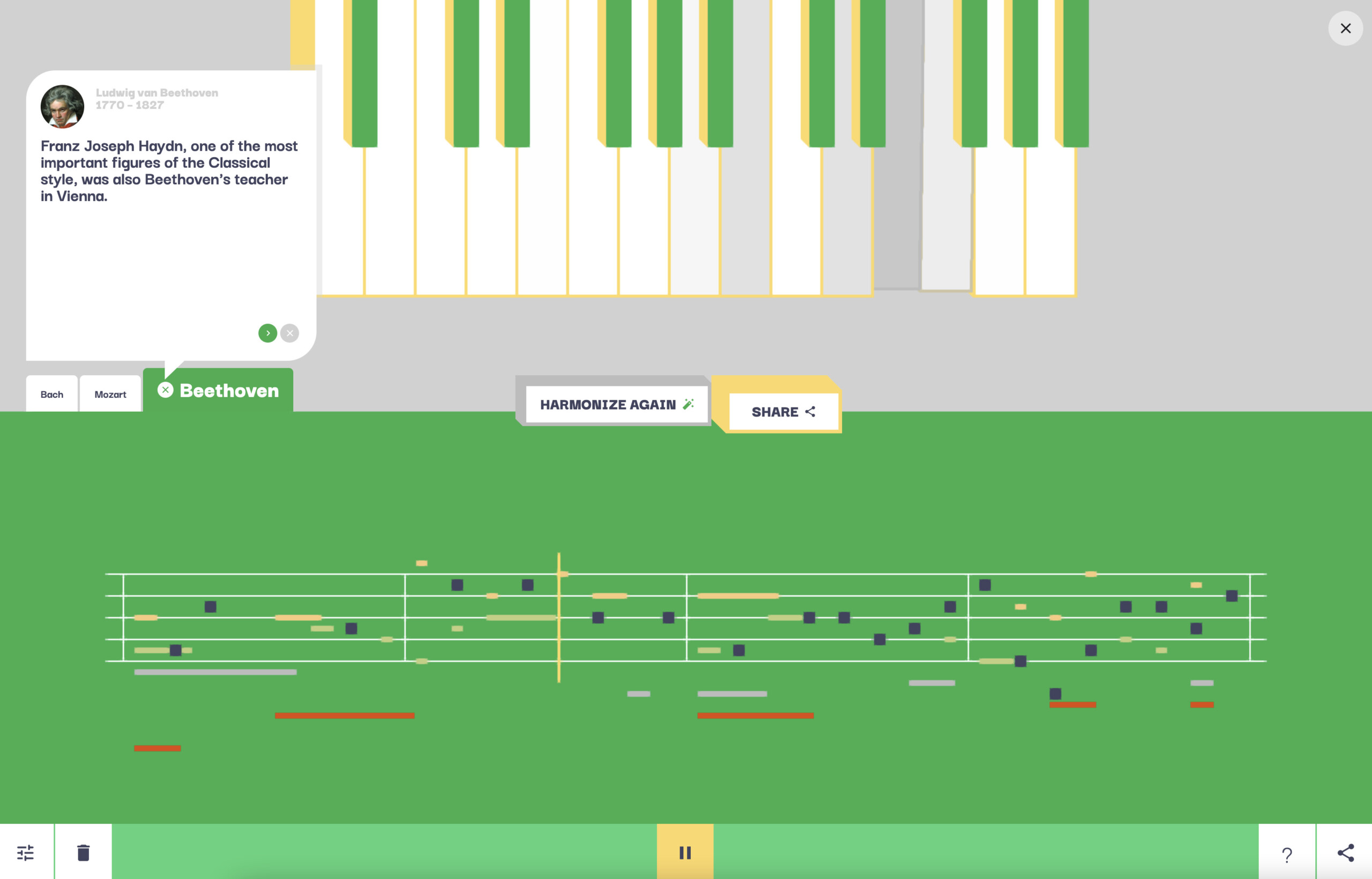 Assisted Melody permet de vous transformer en compositeur // Source : Google Arts & Culture