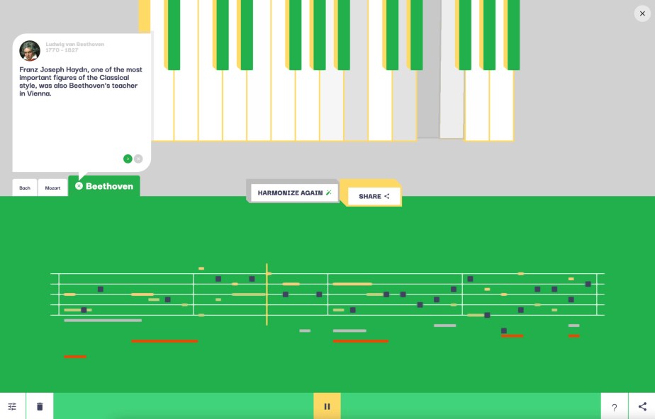 Assisted Melody permet de vous transformer en compositeur // Source : Google Arts & Culture