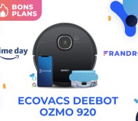 Promotion sur le robot aspirateur Ecovacs Deebot Ozsmo 920 pour le Prime Day 2021 d'Amazon.