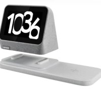Le nouveau réveil intelligent Smart Clock 2 dispose d'un tapis de charge sans fil // Source : Lenovo