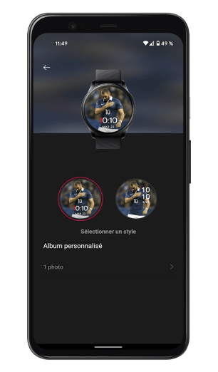 OnePlus Health - Cadran personnalisé