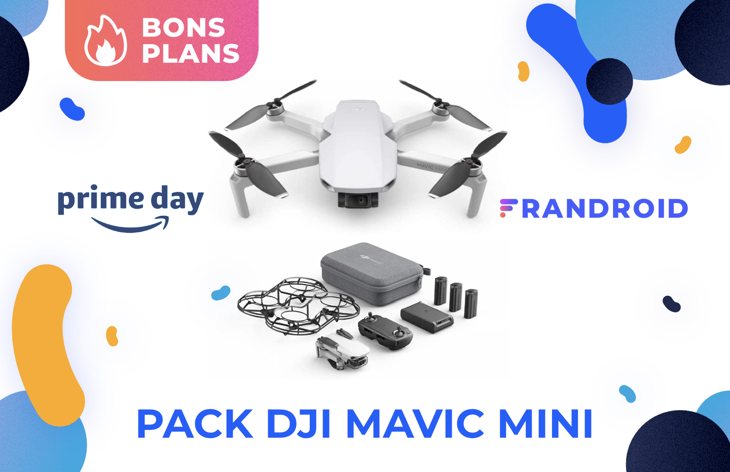 Le DJI Mavic Mini et ses accessoires sont en promotion pour le Prime Day 2021 sur Amazon