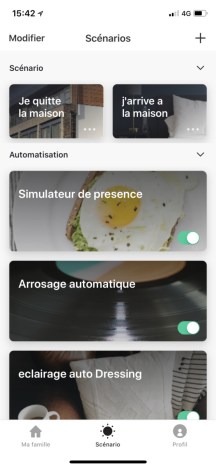 L'application Konyks pour gérer la prise Pluviose // Source : Konyks