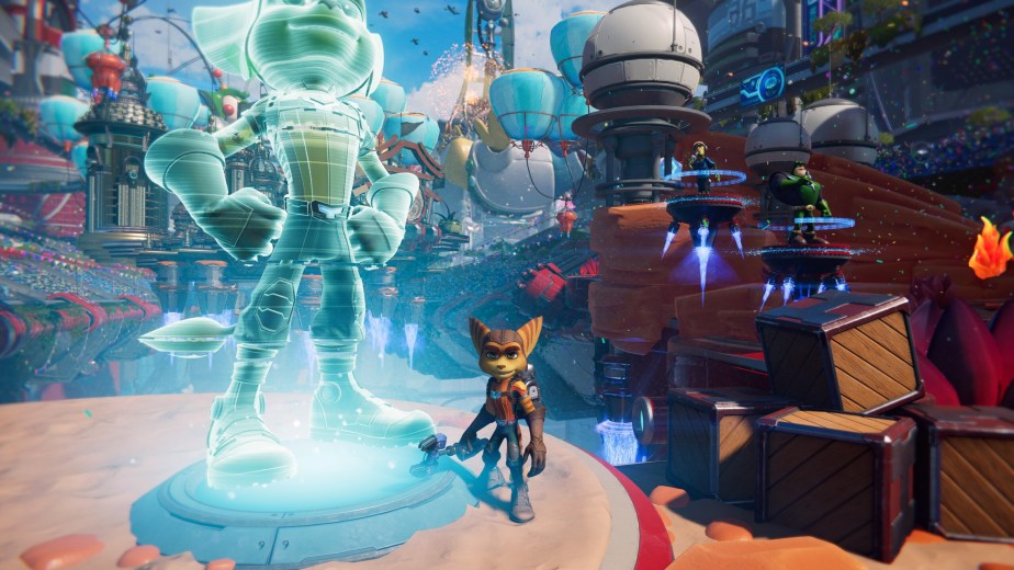 Ratchet & Clank : Rift Apart en mode d'affichage Fidélité (4K/30 fps avec ray tracing) // Source : Capture du jeu