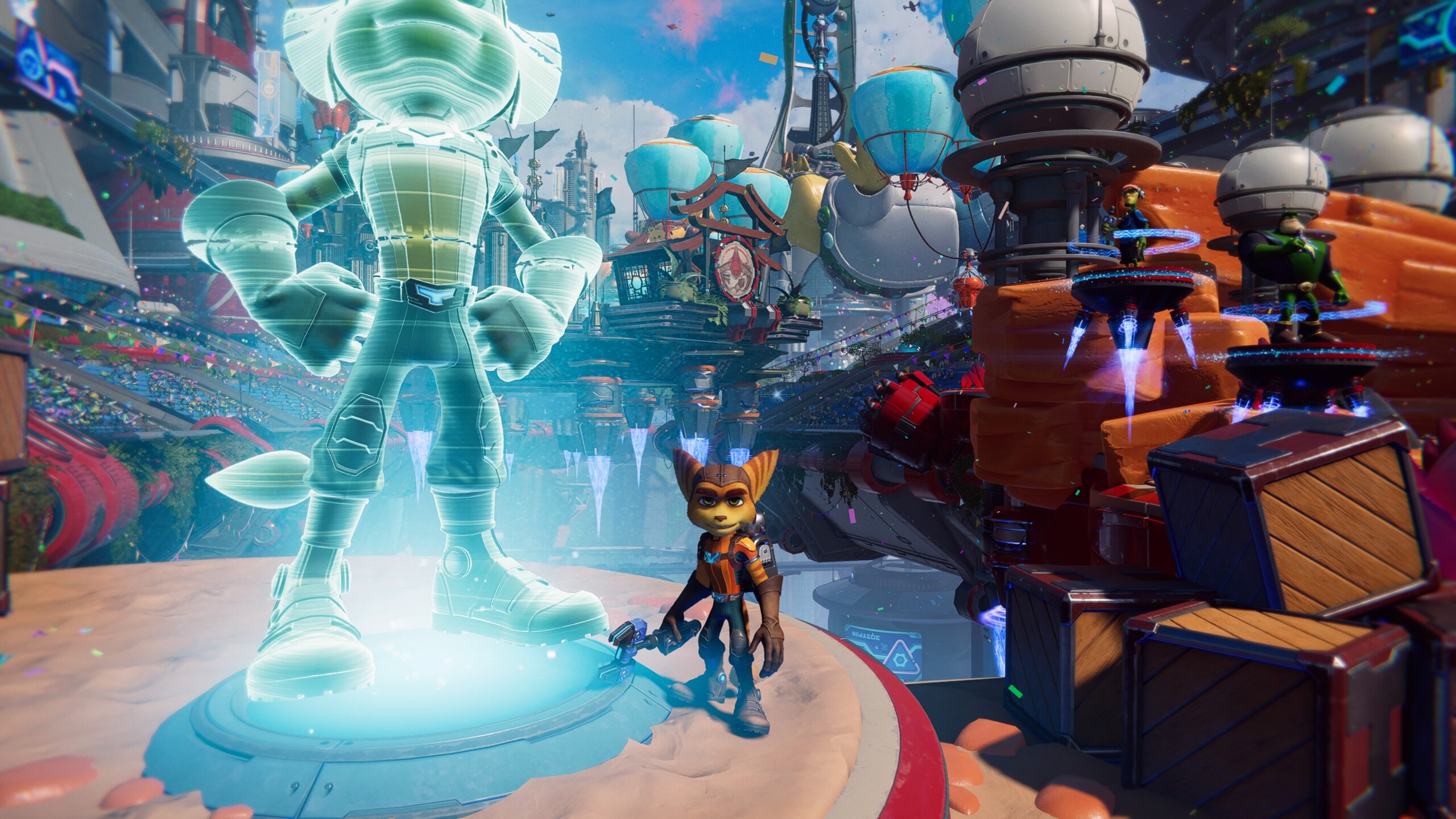 Ratchet & Clank : Rift Apart en mode d'affichage Performance RT (4K/60 fps avec ray tracing) // Source : Capture du jeu