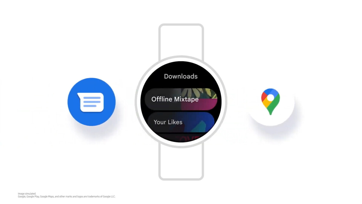Les applications Google sur une montre Samsung Galaxy Watch