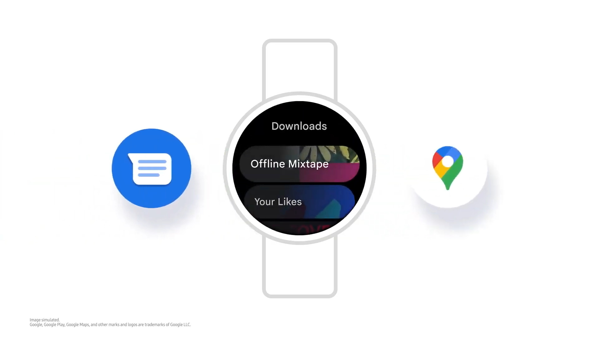 Les applications Google sur une montre Samsung Galaxy Watch