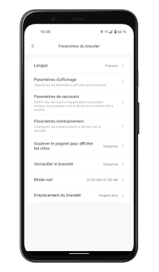 Xiaomi Mi Smart Band 6 - Mi Fit App - Paramètres (2)