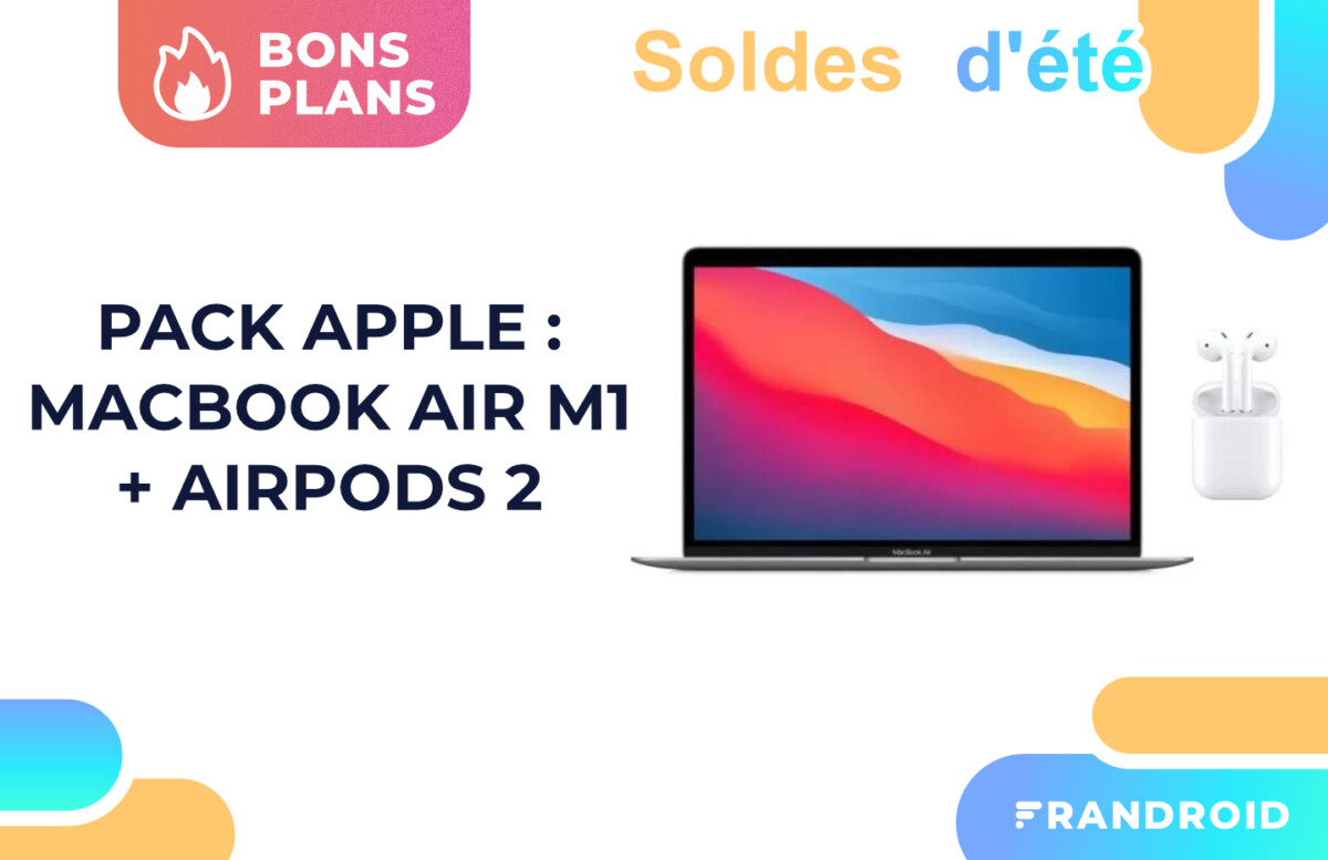 apple macbook air m1 + airpods 2 soldes ete 2021