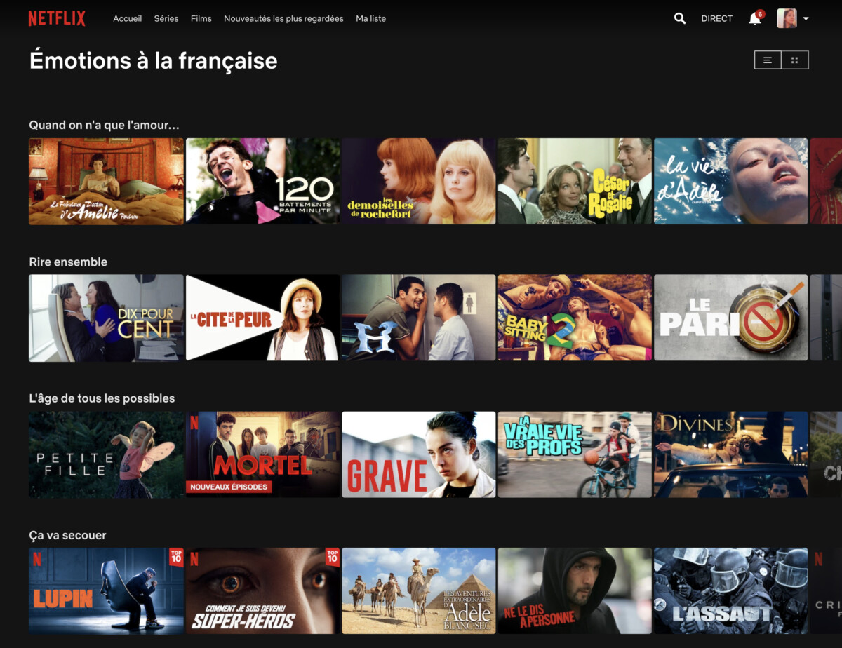 Netflix Emotions à la française