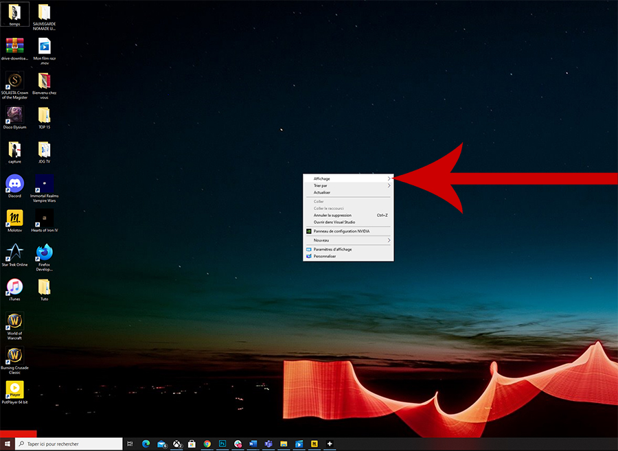 Comment masquer les icones du bureau Windows 10 01