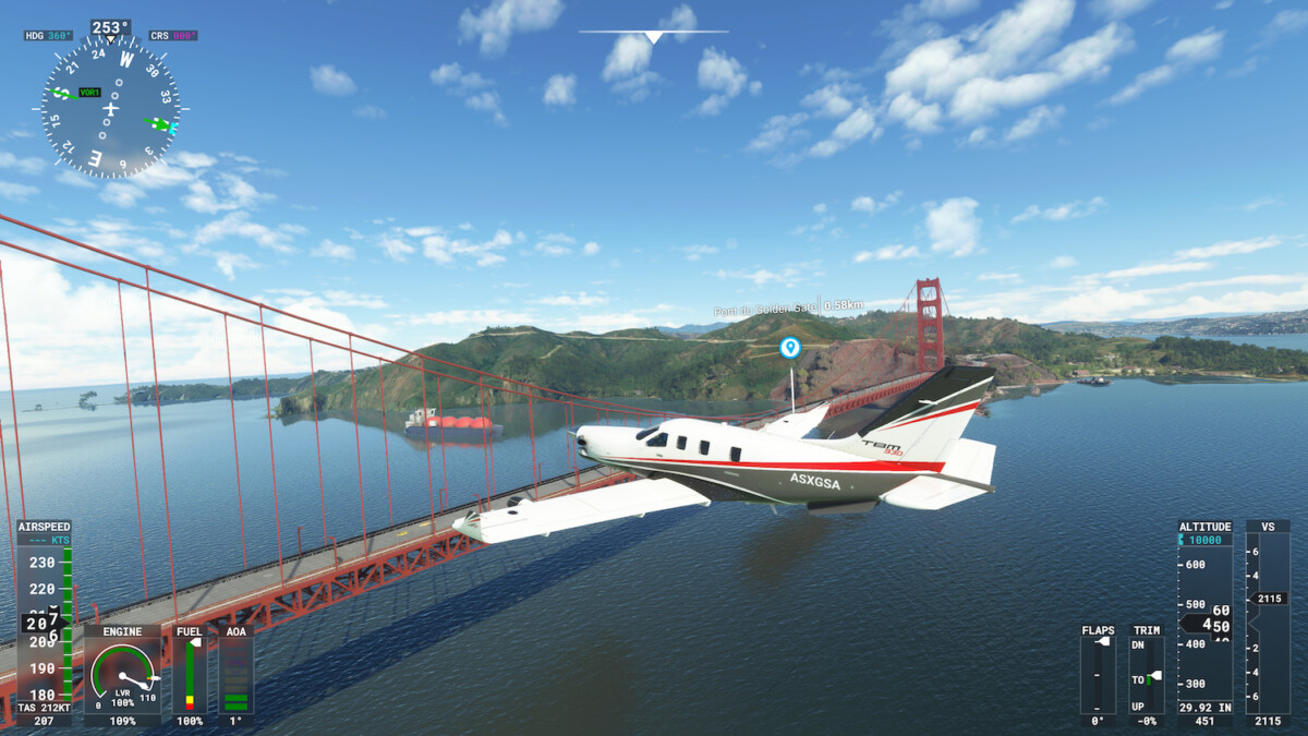 Flight sim Golden gate bridge