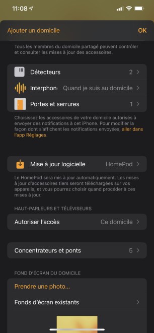 Homepod app maison mise à jour